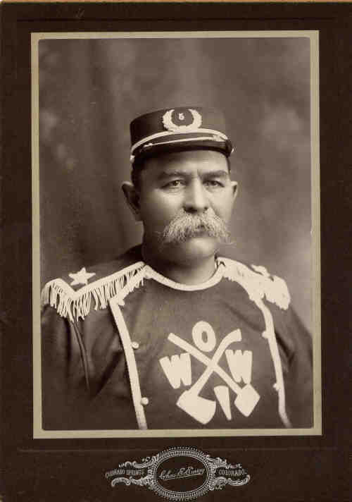 William Henry Sterner (1853–1928) in Woodmen of the World uniform — Colorado Springs, about 1900